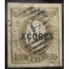 AÇORES, 1868, D. LUIS I, CE#3, 20 r., O