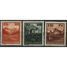 LIECHTENSTEIN, 1933, PAISAGENS E CASTELOS, YV#111-13, MH