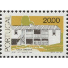 PORTUGAL, 1985/89, ARQUITETURA POPULAR, CE#1714a, f. amarelo, goma brilhante, MNH