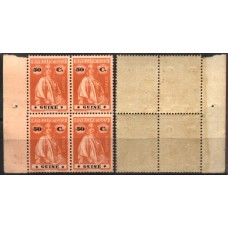 GUINÉ, 1914, CERES, CE#157X4, 50 c., P. PORCELANA, D.15X14 (II-II AND I-I), MNH