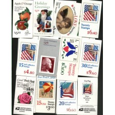 ESTADOS UNIDOS, CONJUNTO DE 22 CADERNETAS, VALOR FACIAL - $122