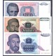 JUGOSLÁVIA - 3 NOTAS DIFERENTES, papel moeda bancária, UNC